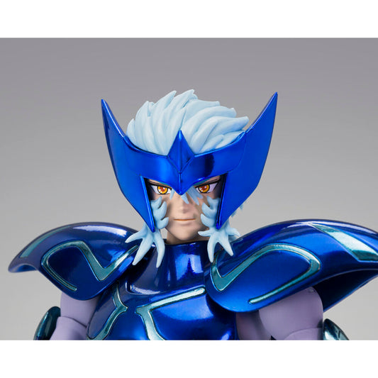 Figura articulada de Fenrir de Saint Seiya con armadura azul y lobo - 9
