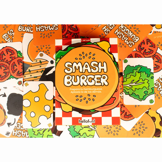 Caja del juego de cartas Smash Burger con ilustración de hamburguesa - 5