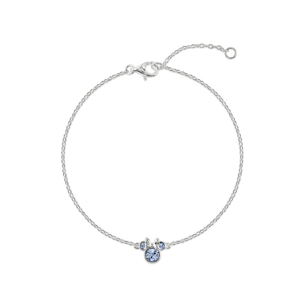 Pulsera Minnie Disney de plata 925 con detalles azules