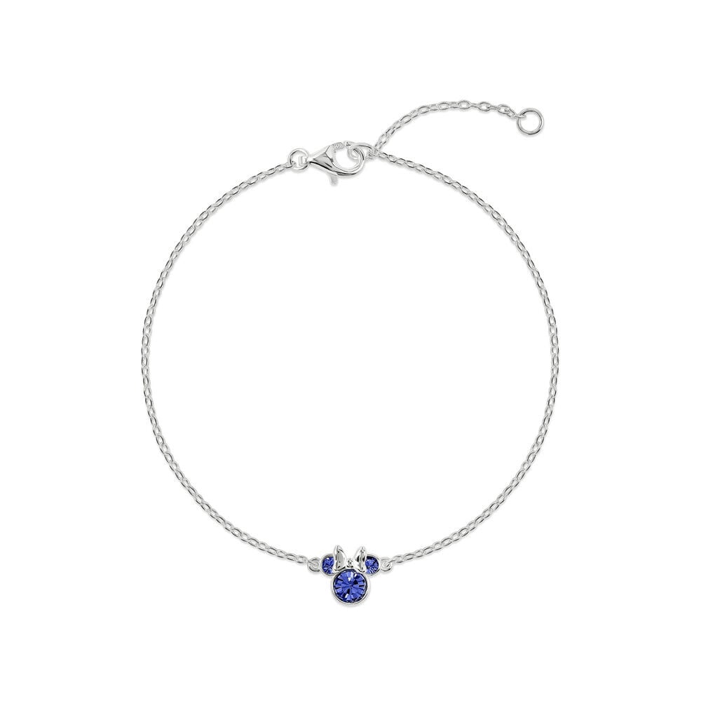 Pulsera Minnie Disney de plata 925 con detalle azul