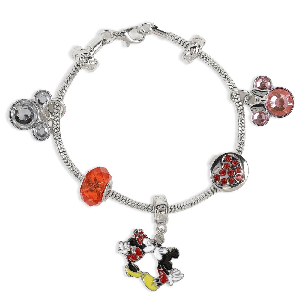 Pulsera de charms Disney con Mickey y Minnie