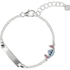 Pulsera de plata 925 con placa y motivo de Stitch Disney