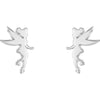 Pendientes de plata 925 con silueta de Campanilla Disney
