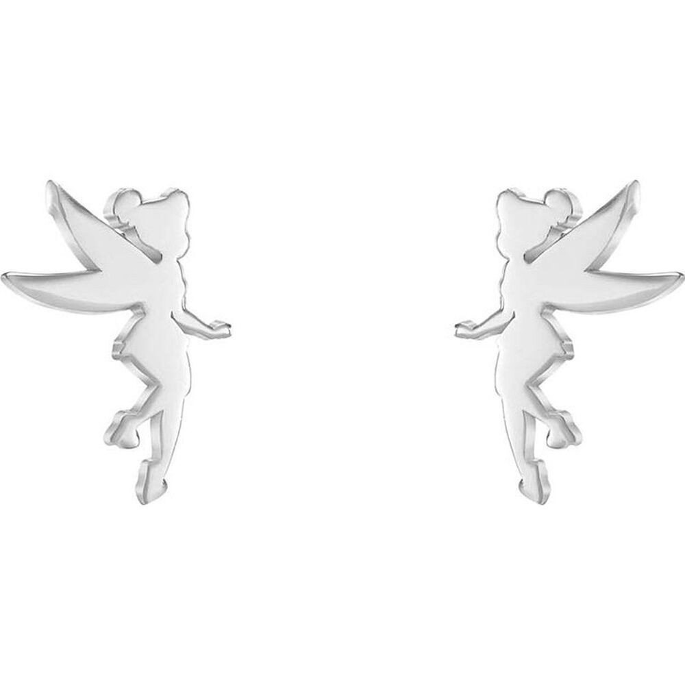 Pendientes de plata 925 con silueta de Campanilla Disney