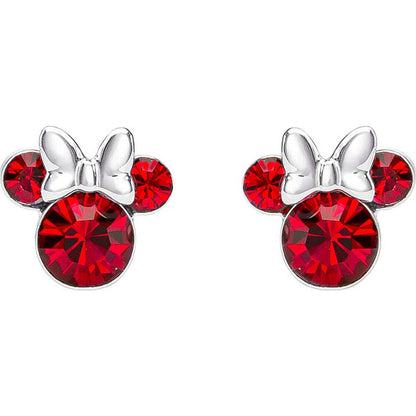 Pendientes Minnie Disney de plata 925 con detalles rojos
