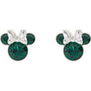 Pendientes Minnie Disney de plata 925 con detalles verdes