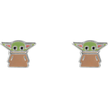 Pendientes de Grogu de Star Wars The Mandalorian en plata 925