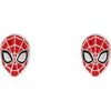 Pendientes de plata 925 con máscara roja de Spider-Man
