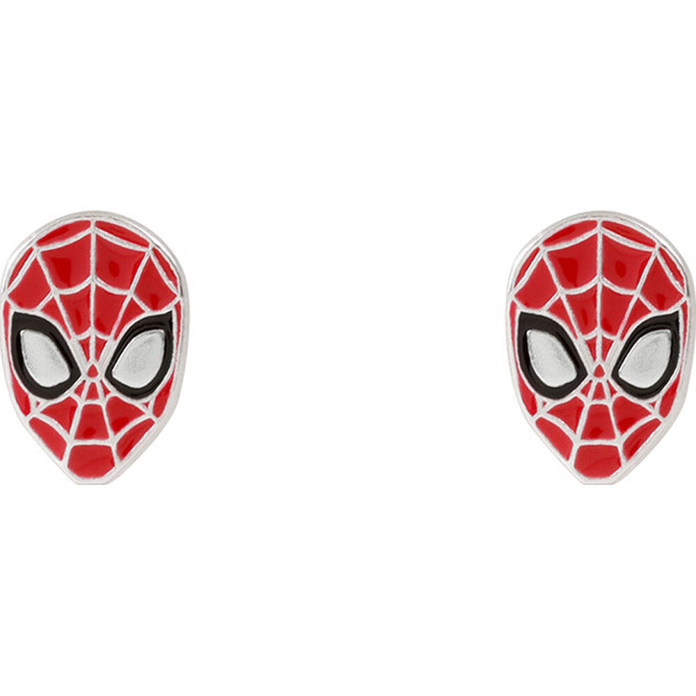 Pendientes de plata 925 con máscara roja de Spider-Man