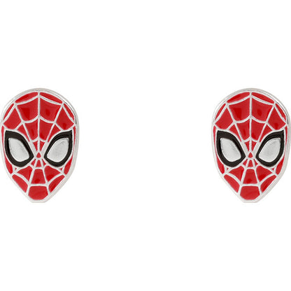 Pendientes de plata 925 con máscara roja de Spider-Man