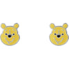 Pendientes de plata 925 con rostro amarillo de Winnie the Pooh