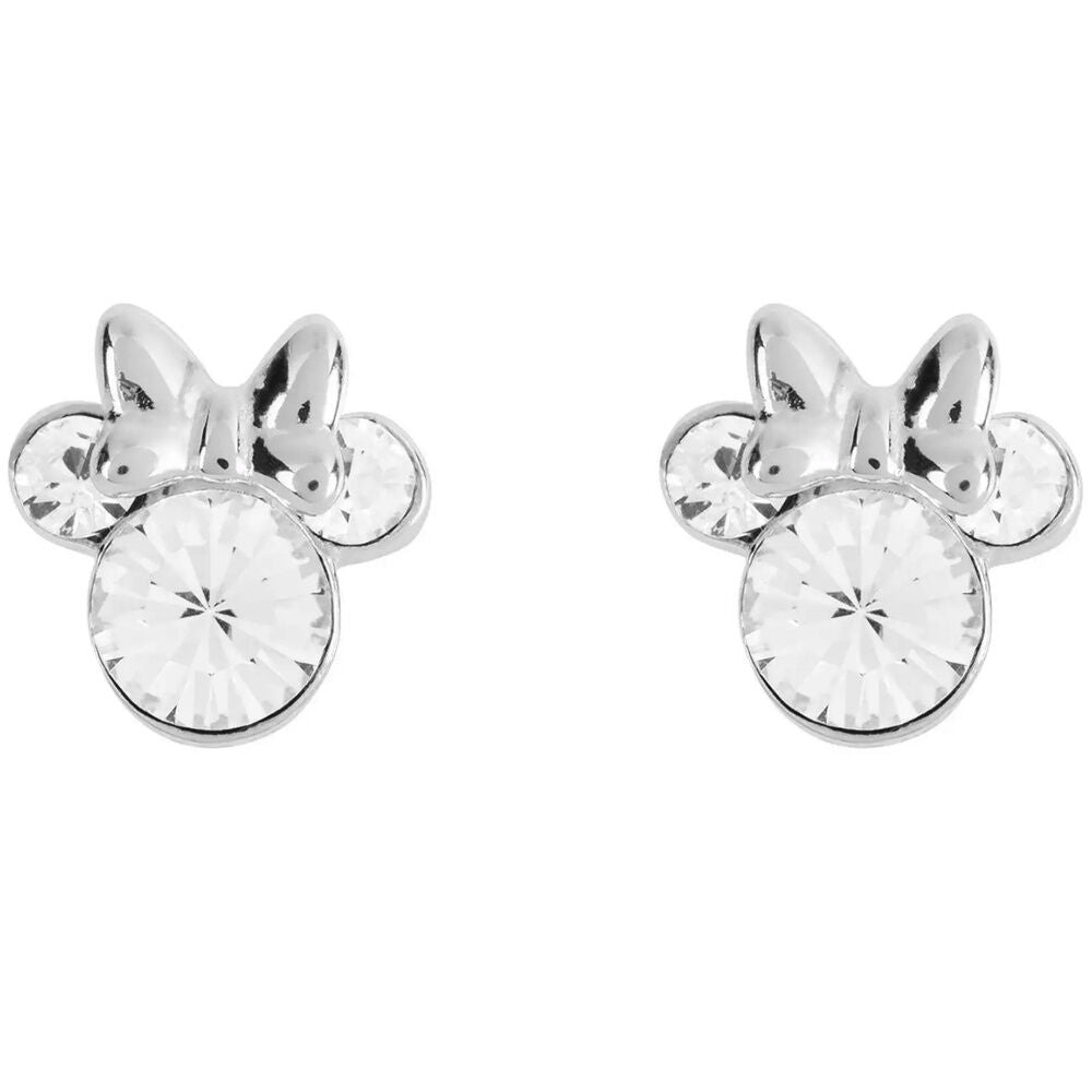 Pendientes de Minnie Disney en plata 925 con lazo