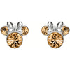Pendientes Minnie Disney de plata 925 con detalles dorados facetados