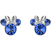 Pendientes Minnie Disney de plata 925 con detalles azules