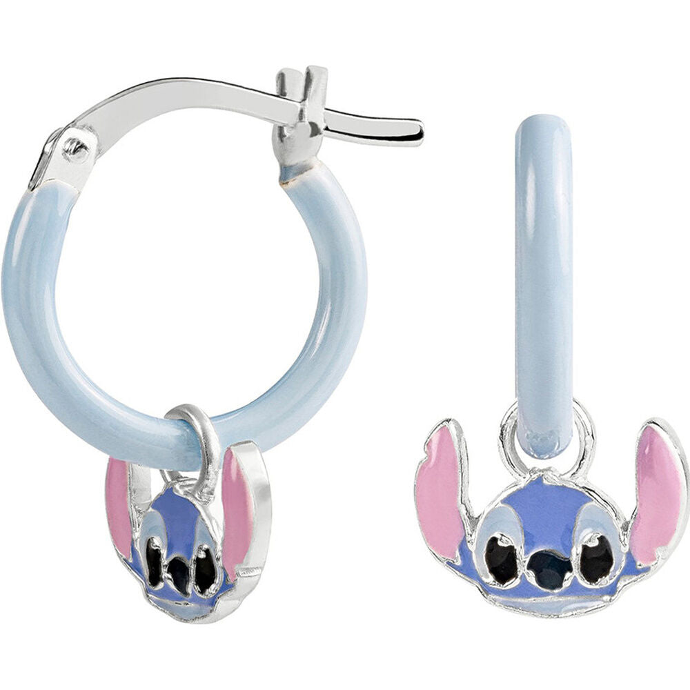 Pendientes de aro Stitch Disney en plata 925