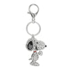 Llavero 3D plateado con figura de Snoopy Peanuts