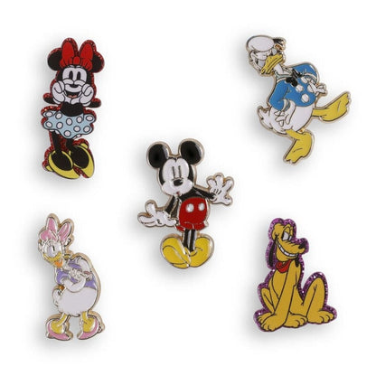 Set de 5 pins Disney con Mickey, Minnie, Donald, Daisy y Pluto