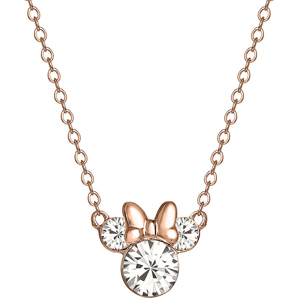Colgante Minnie Disney de plata 925 con lazo y detalles facetados