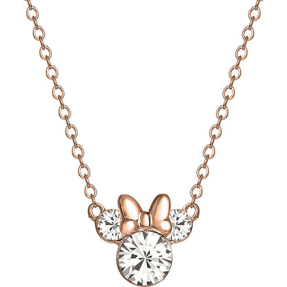 Colgante Minnie Disney de plata 925 con lazo y detalles facetados