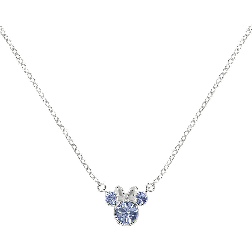 Colgante Minnie Disney de plata 925 con detalles azul claro