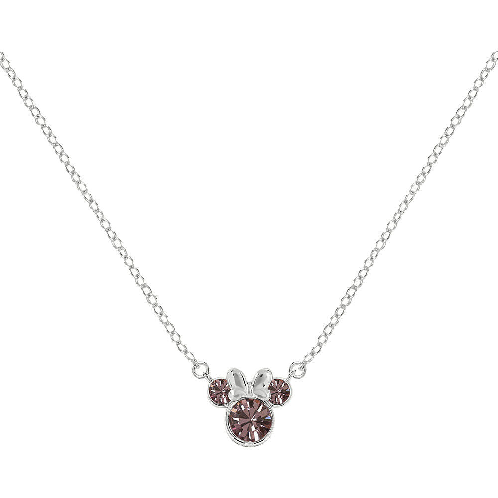 Colgante Minnie Disney de plata 925 con detalles rosados