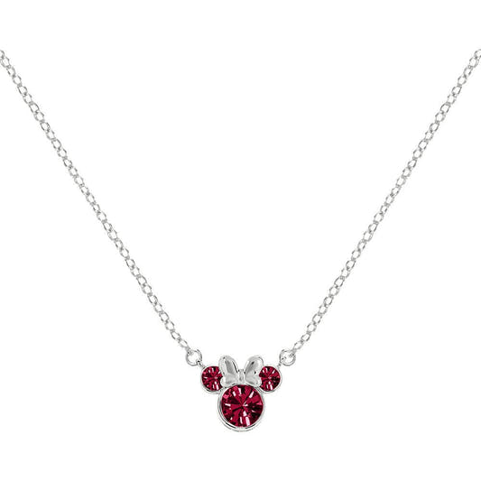 Colgante de Minnie Disney en plata 925 con detalles rojos