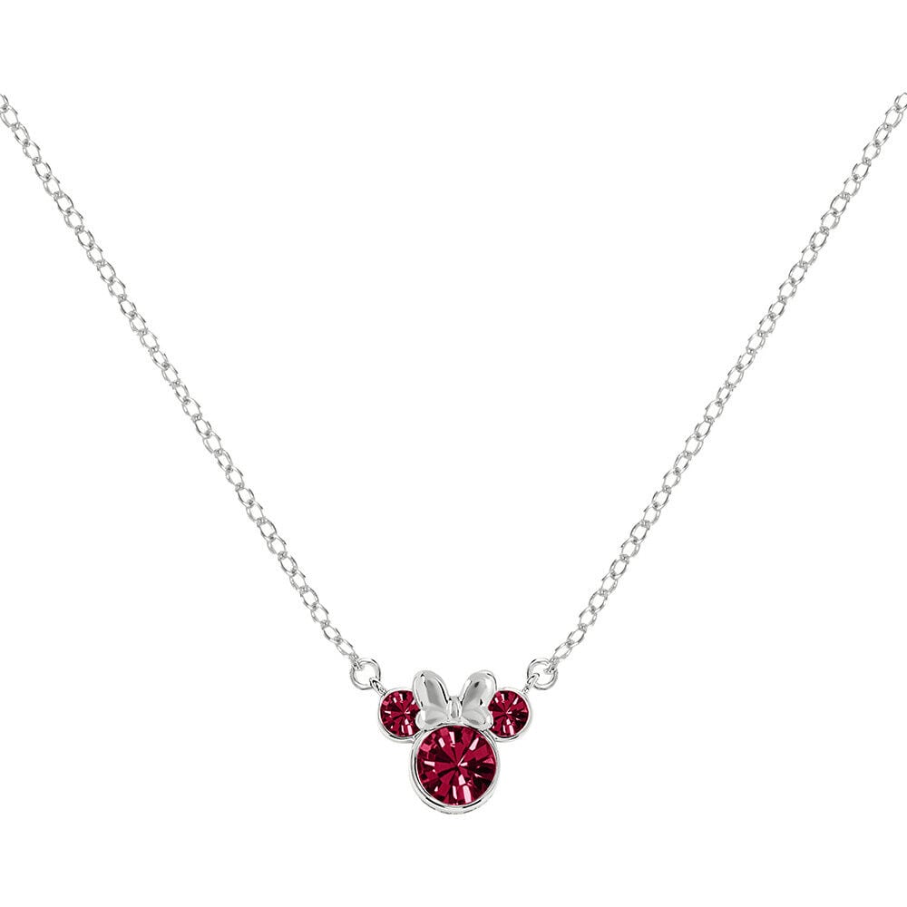 Colgante de Minnie Disney en plata 925 con detalles rojos
