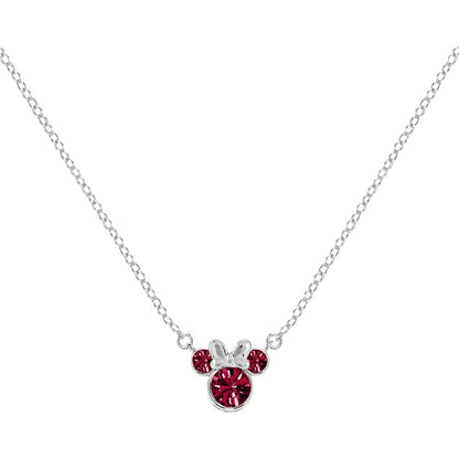 Colgante de Minnie Disney en plata 925 con detalles rojos