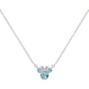 Colgante Minnie Disney de plata 925 con detalles azules facetados