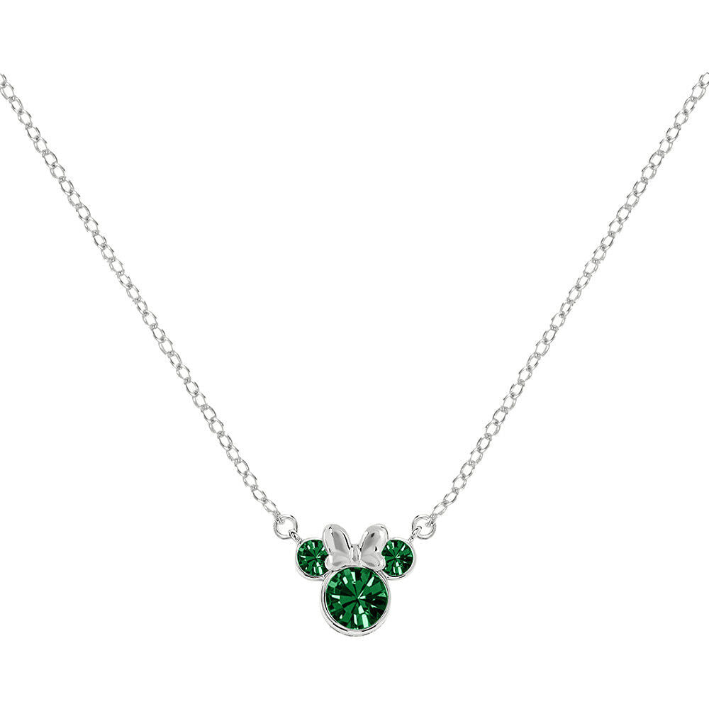 Colgante Minnie Disney de plata 925 con detalles verdes