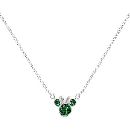 Colgante Minnie Disney de plata 925 con detalles verdes