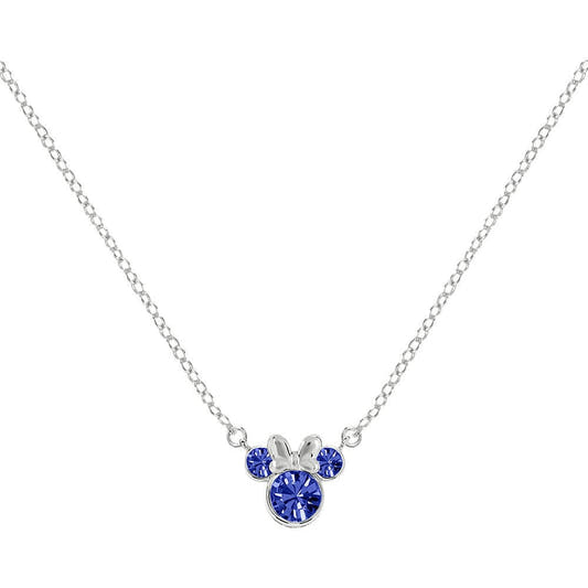 Colgante Minnie Disney de plata 925 con detalles azules