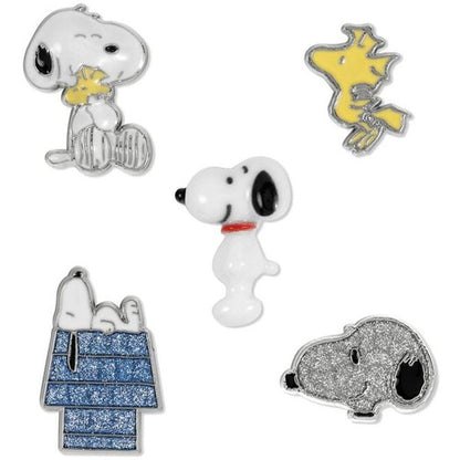 Set de cinco pins de Snoopy y Woodstock de Peanuts