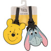 Set de dos etiquetas de equipaje Disney con Winnie the Pooh y Eeyore