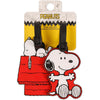 Set de dos etiquetas de equipaje Snoopy Peanuts de silicona