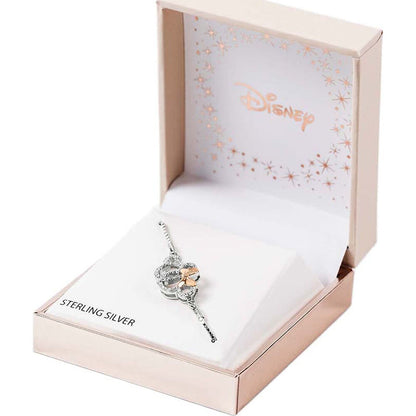 Pulsera Disney Mickey y Minnie de plata 925 con lazo de Minnie - 2