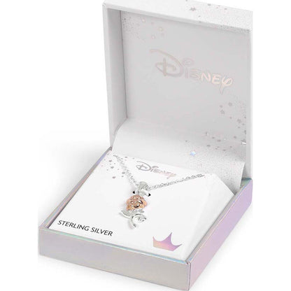 Colgante de rosa de La Bella y la Bestia Disney en plata 925 - 2