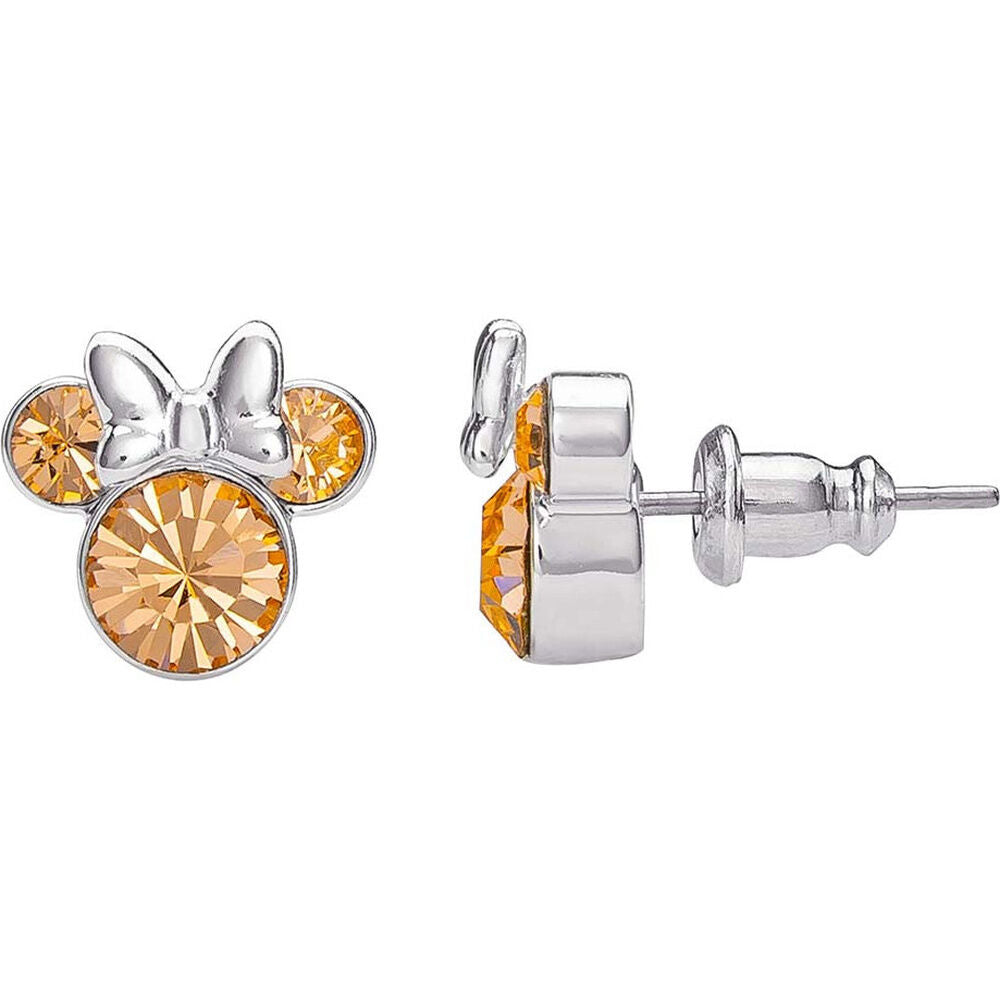 Pendientes June de Minnie Disney plateados con detalles dorados - 2