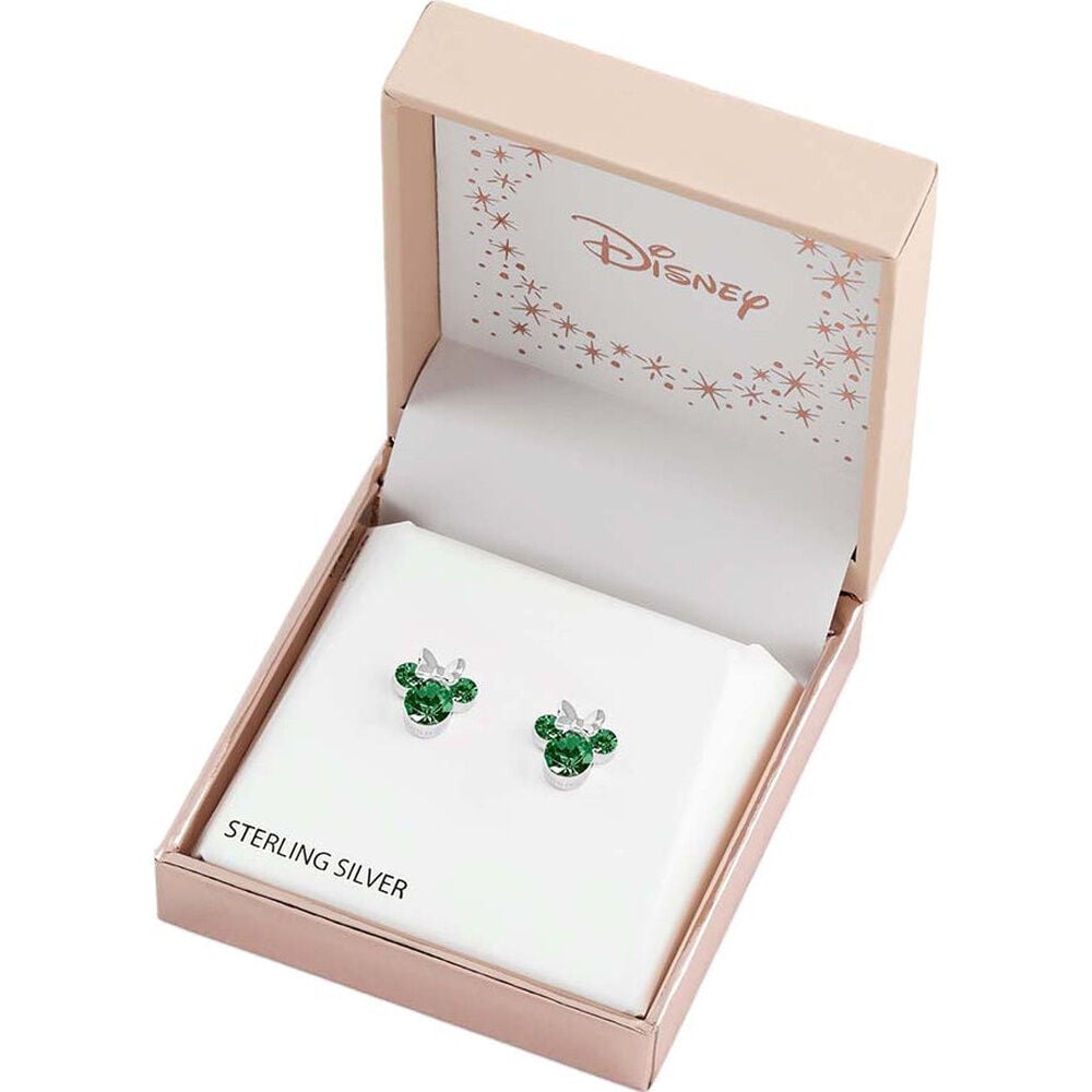 Pendientes Minnie Disney de plata 925 con detalles verdes - 2