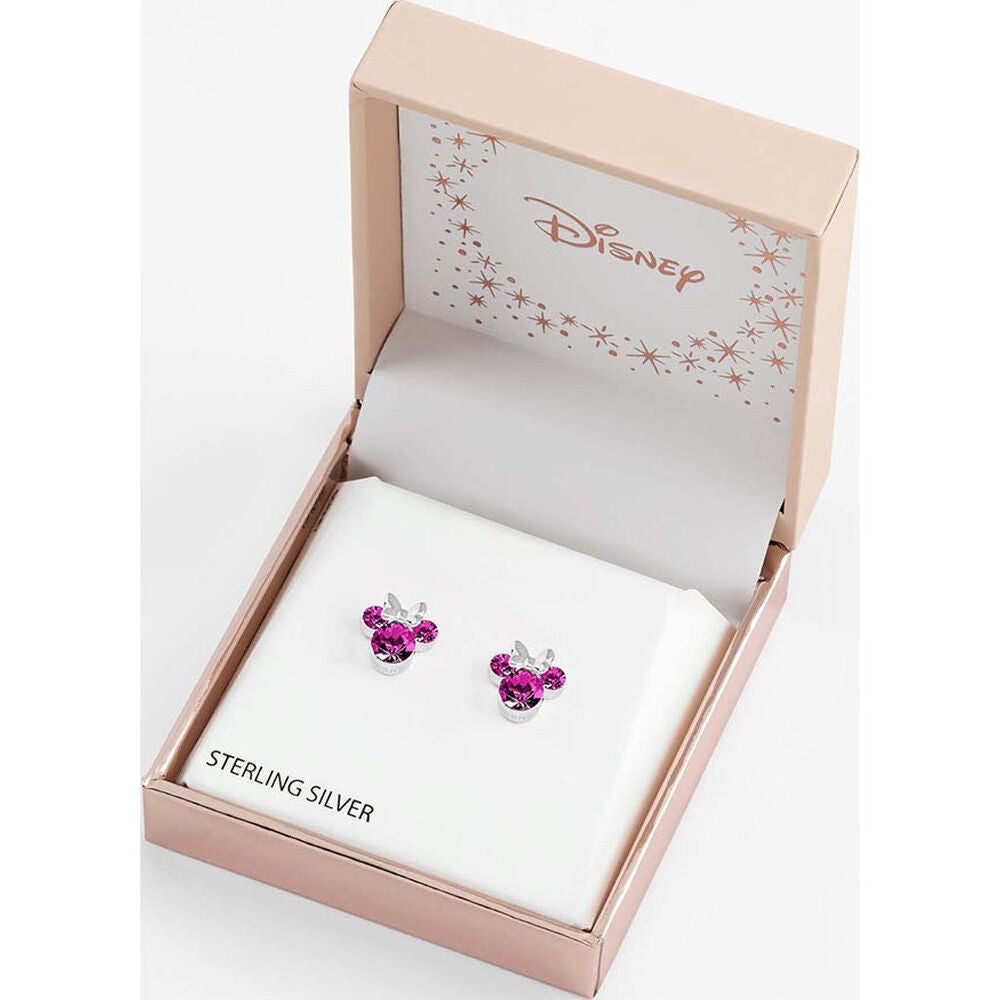 Pendientes Minnie Disney de plata 925 con detalles rosas - 2