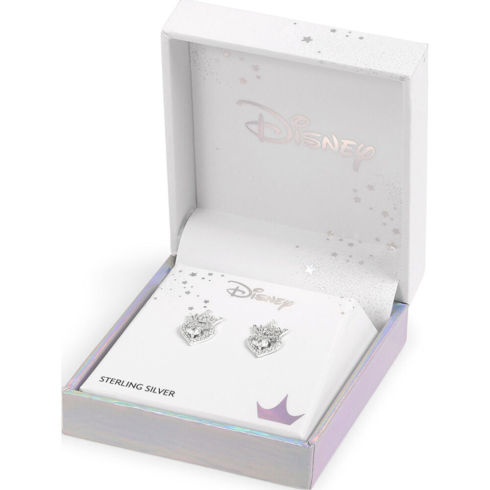 Pendientes Abril de plata 925 con corona y corazón Disney - 2