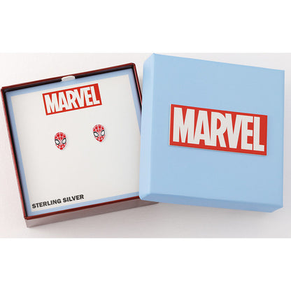 Pendientes de plata 925 con máscara roja de Spider-Man - 2