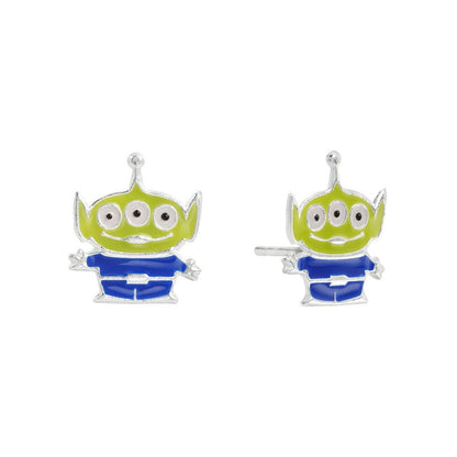 Pendientes de plata 925 con diseño de Alien de Toy Story - 2
