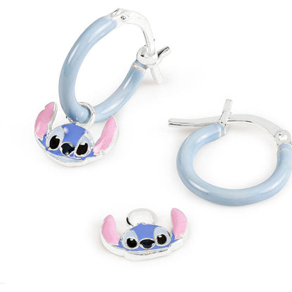 Pendientes de aro Stitch Disney en plata 925 - 2