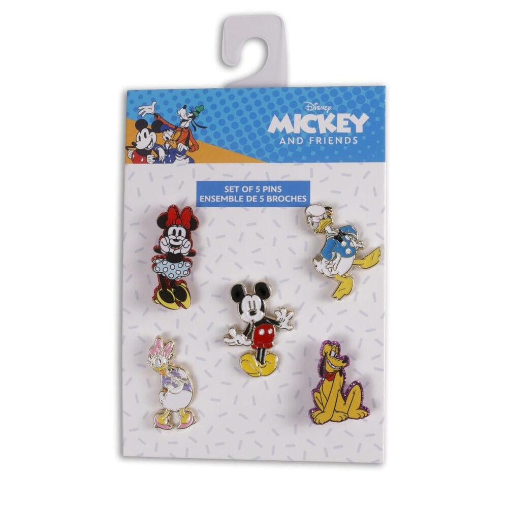 Set de 5 pins Disney con Mickey, Minnie, Donald, Daisy y Pluto - 2
