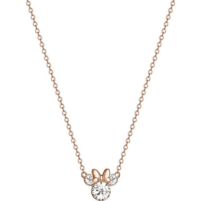 Colgante Minnie Disney de plata 925 con lazo y detalles facetados - 2