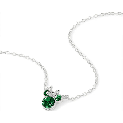 Colgante Minnie Disney de plata 925 con detalles verdes - 2