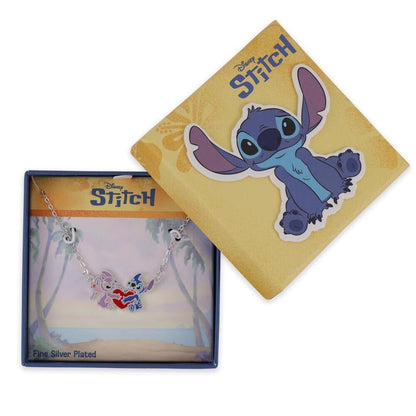 Colgante Disney de Angel y Stitch con corazón rojo - 2