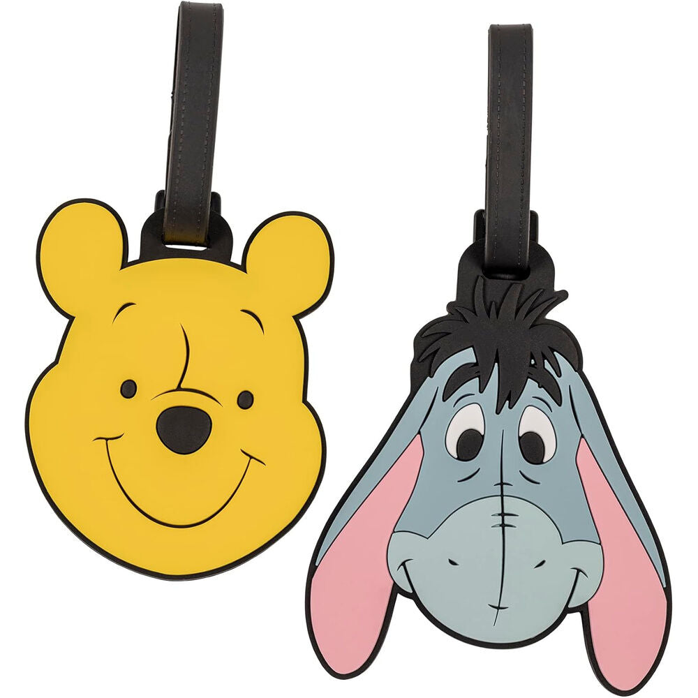 Set de dos etiquetas de equipaje Disney con Winnie the Pooh y Eeyore - 2