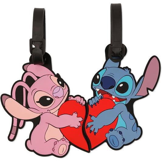 Set de dos etiquetas de equipaje de Angel y Stitch Disney - 2